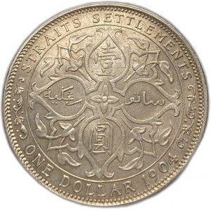 Straits Settlements, 1 dolar, 1904 B