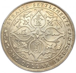 Straits Settlements, 1 dolar, 1920