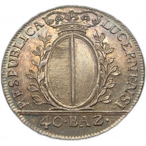Švýcarsko, 40 Batzen, 1796