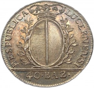 Švajčiarsko, 40 Batzen, 1796