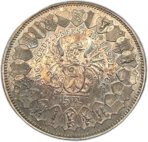 Szwajcaria, 5 franków, 1879
