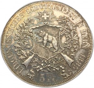 Switzerland, 5 Francs, 1885