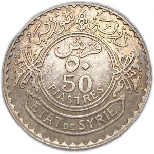 Syria, 50 piastres, 1929