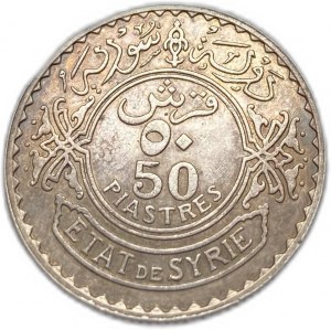 Syria, 50 piastrów, 1929 r.