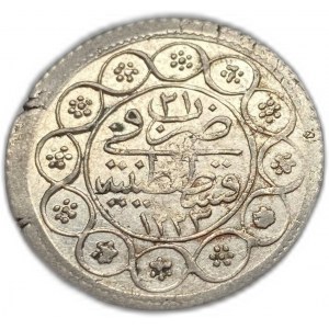 Turcja, Imperium Osmańskie, 1 kurusz/piastr, 1827 (1223/21)
