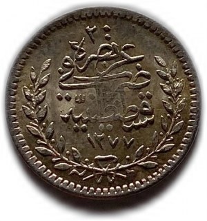 Turquie Empire ottoman, 20 Para, 1862 (1277/3)