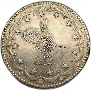 Turquie Empire ottoman, 20 Kurush, 1874 (1277/15)