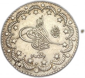 Turquie Empire ottoman, 5 Kurush, 1891 (1293/17)