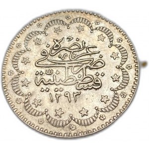 Turkey Ottoman Empire, 5 Kurush, 1891 (1293/17)