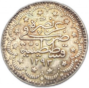 Turkey Ottoman Empire, 5 Kurush, 1906 (1293/32)