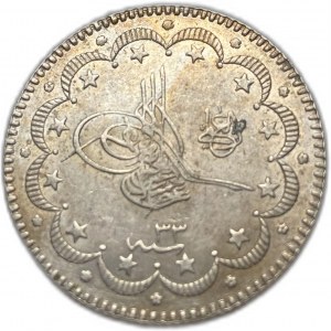 Turkey Ottoman Empire, 10 Kurush, 1907 (1293/33)