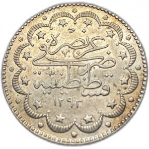 Turkey Ottoman Empire, 10 Kurush, 1907 (1293/33)