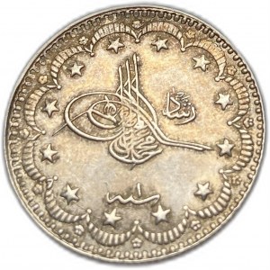 Turquie Empire ottoman, 5 Kurush, 1909 (1327/1)