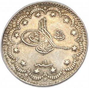 Türkei Osmanisches Reich, 5 Kurusch, 1909 (1327/1)