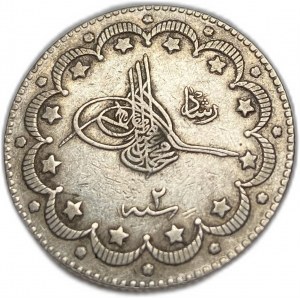 Turquie Empire ottoman, 10 Kurush, 1910 (1327/2), date clé