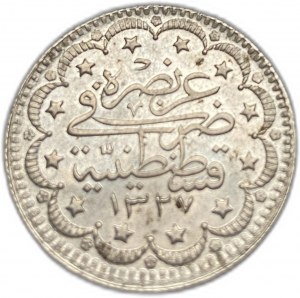 Turecko Osmanská říše, 5 Kuruš, 1916 (1327/8)