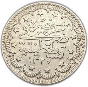 Turkey Ottoman Empire, 5 Kurush, 1910 (1327/2)