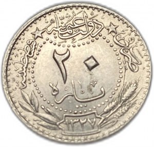 Turquie Empire ottoman, 20 Para, 1912 (1327/4)