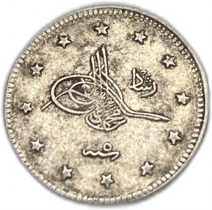 Turquie Empire ottoman, 2 Kurush, 1913 (1327/5),Rare