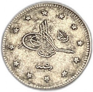 Turecko Osmanská říše, 2 Kuruš, 1913 (1327/5),Vzácné