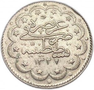 Turchia Impero ottomano, 10 Kurush, 1915 (1327/7)