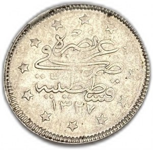 Turkey Ottoman Empire, 2 Kurush, 1915 (1327/7), Key Date