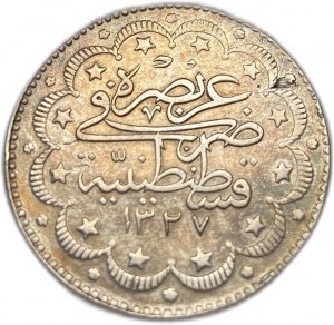 Turchia Impero ottomano, 10 Kurush, 1916 (1327/8)