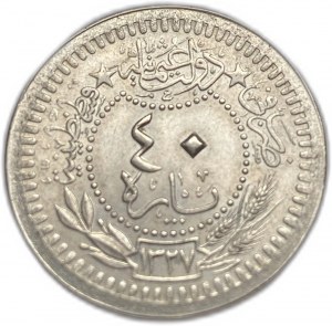 Turkey Ottoman Empire, 40 Para, 1916 (1327/8)