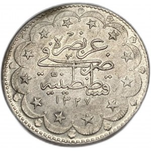 Turkey Ottoman Empire, 20 Kurush, 1917 (1327/9)
