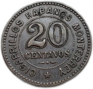 Argentina, 20 centavos, 1810-1910