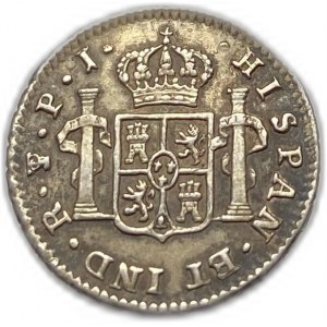 Boliwia, 1/2 Real, 1823 PJ