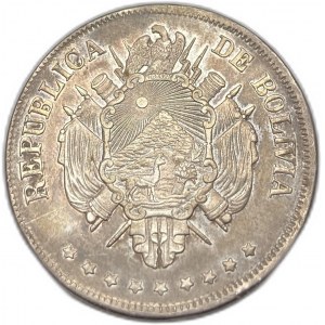 Bolivia, 1 Boliviano, 1872 FE