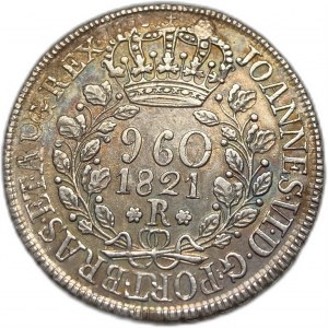 Brazil, 960 Reis 1821 R,Holed and Repared