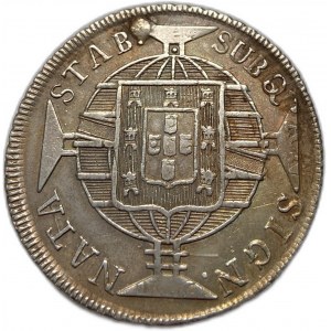 Brésil, 960 Reis 1821 R, troué et réparé