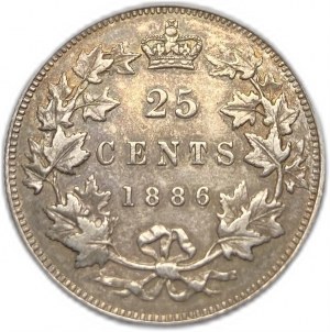 Kanada, 25 centů, 1886