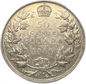 Kanada, 50 centů, 1936