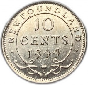 Kanada, 10 centov 1944 C,Newfoundland