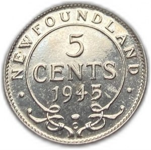 Canada, 5 cents 1945 C,Terre-Neuve