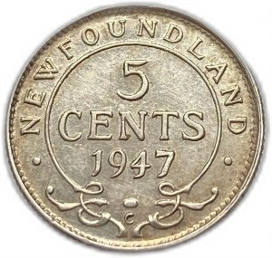 Kanada,Newfoundland 5 centov, 1947 C