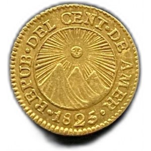 Středoamerická republika, 1/2 Escudo, 1825/4 NGM