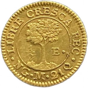 Stredoamerická republika, 1/2 Escudo, 1825/4 NGM