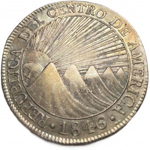 Republika Środkowoamerykańska, 8 reali, 1846/2 NG AE