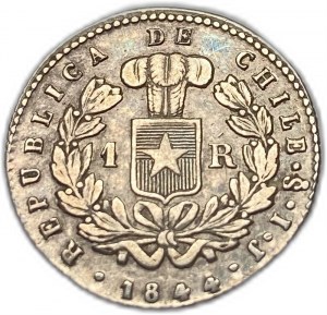 Chile, 1 Real, 1844 IJ