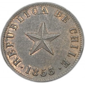 Cile, 1 centavo, 1853 UNC Mint Luster
