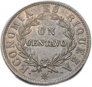 Cile, 1 centavo, 1853 UNC Mint Luster