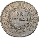Chile, 1 Centavo, 1853 UNC Münzglanz