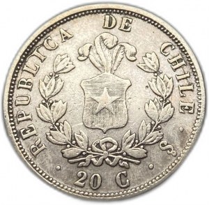 Cile, 20 Centavos, 1861