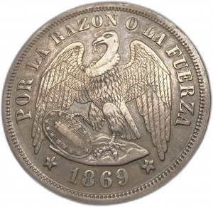 Cile, 1 Peso, 1869 ⇅