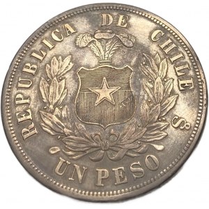 Čile, 1 peso, 1869 ⇅