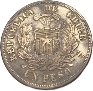 Cile, 1 Peso, 1869 ⇅